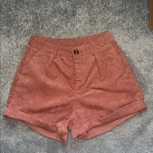 Women's Corduroy Shorts in Rust
